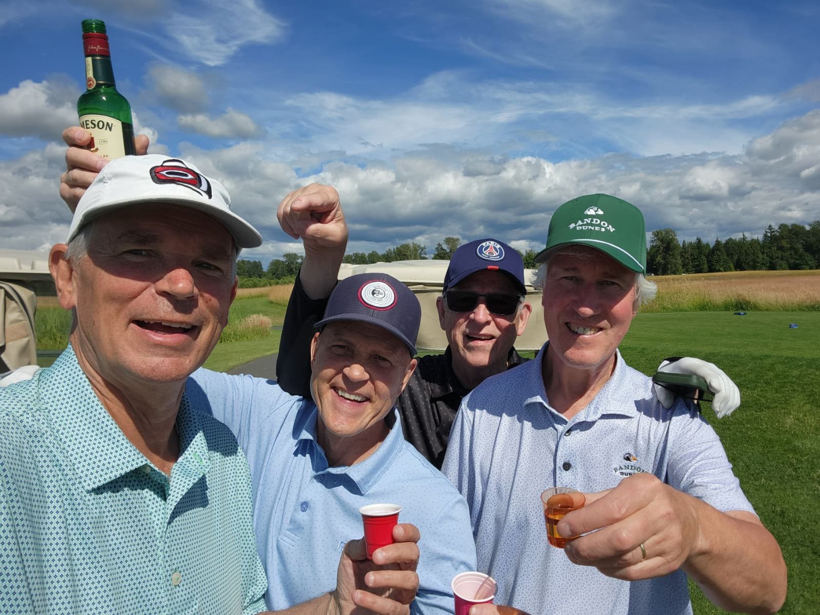 Jameson toast on the course